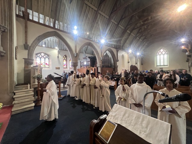 A wide view of the parish during the Family Eucharist